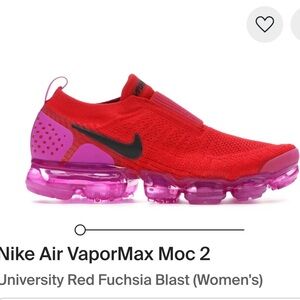 Nike Red and Purple Knit Vapormax Slip-On Sneakers
